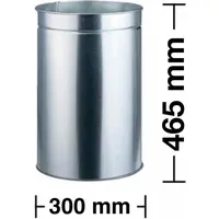 Wesco WESCO® Metall-Ersatzbehälter 8011969, rund 33 Liter - Silber