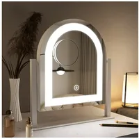 Boromal Kosmetikspiegel mit licht LED Schminkspiegel 10x Vergrößerung (Tischspiegel,