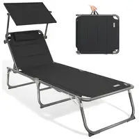 HOMECALL Sonnenliege  klappbar  schwarz