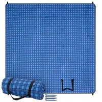 JEMIDI Picknickdecke blau 200 x 200 cm