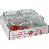 Weck Tulpenform-Glas 4er-Tray 1/2 l