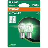 Osram ULTRA LIFE, P21W, Double Blister, (2 lamps), white
