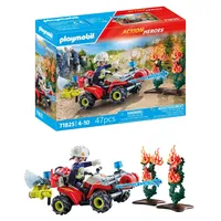 Playmobil 71825 Feuerwehr Quad löscht Heckenbrand
