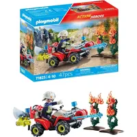 Playmobil Action Feuerwehr Quad löscht Heckenbrand 71825