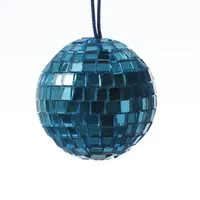 MARELIDA Weihnachtsbaumschmuck Discokugel Spiegelkugel Baumkugel D: 5cm blau