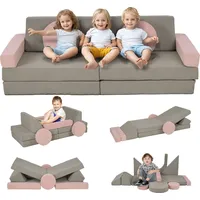 Aiyaplay Spielsofa, 12-Teilige Kindersofa, Abnehmbar Modulare Kindercouch, Vielseitige Softbausteine,