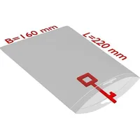 TransPak PE-Druckverschlussbeutel 160x220mm, 50μ, transparent, Eurolochung,