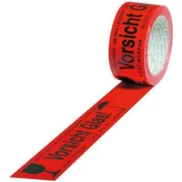 TransPak Kennzeichnungsband Breite 50mm L.66m S.52μ PVC rot Aufdruck