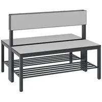 C+P Doppelseitige Sitzbank mit Rückenlehne, Basic Plus, H796xB1000xT760mm