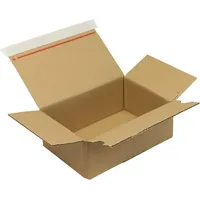 TransPak Wellpapp-Faltkarton 1-wellig, 230x160x80mm, A5, Qual.1.2B, braun, Automatikboden
