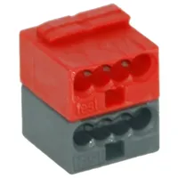 WAGO 243-211 4-Leiter-Buchsenklemme, PUSH WIRE®, Ø 0, 8 mm,