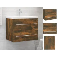 VidaXL Waschbeckenschrank Räuchereiche 60x38,5x48 cm Holzwerkstoff