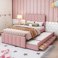 Flieks Polsterbett mit Unterbett, Einzelbett Jugendbett mit Lattenrost und