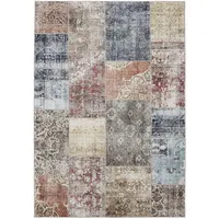 Benuta Vintage-Teppich, Mehrfarbig, Kunststoff, Vintage, Rechteckig, 200x300 cm Oeko-Tex®