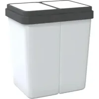 VidaXL Duo Mülleimer 25 l Weiß