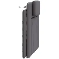 VidaXL Kopfteil-Kissen "Viana" Grau 90 cm Kunstleder
