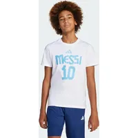 Adidas Messi Name and Number Graphic Kids T-Shirt White