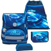 Belmil Compact Schulranzen-Set 4tlg. - "Racing Blue Neon"