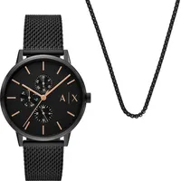 Giorgio Armani Herrenuhr + Halskette ARMANI EXCHANGE CAYDE AX7162SET