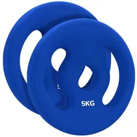 Sportnow 2er-Set Hantelgewichte, 2 x 5 kg Gewichte, Hantelscheiben-Set,