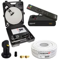 PremiumX Camping SAT Anlage HD TV Satelliten Receiver Single