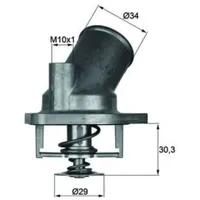 Mahle ORIGINAL Kühlwasserthermostat OPEL,VAUXHALL TI 2 92 1338057,1338868,90220435 93215643,116492344,70807730,1338050,90354822,90443472,1338063