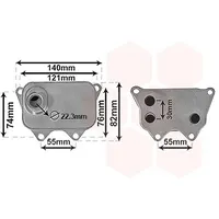 Van Wezel Ölkühler, Motoröl [Hersteller-Nr. 03013704] für Audi, Seat,