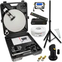 PremiumX Mobile Camping SAT Anlage Receiver Satelliten-Finder Single LNB