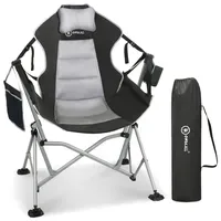 HOMECALL Campingstuhl Faltbar Schwarz