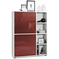 Vladon Highboard, Bordeaux, Holzwerkstoff, 79x105.5x35.5 cm, Wohnzimmer, Kommoden &