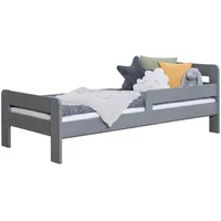 MID.YOU Bett Bennet mit Rausfallschutz ca. 90x200 Hellgrau