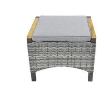 LC Garden LC Garden, Keramo Hocker Aluminium/Geflecht mit Teak