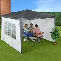 Relaxdays Seitenteile für Pavillon, 3er Set, 2x3 m, wasserdicht,
