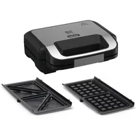 Tefal Jamie Oliver 2-in-1 Sandwich-Waffel-Kombigerät, Antihaftbeschichtete Platten, spülmaschinengeeignet, Betriebs-