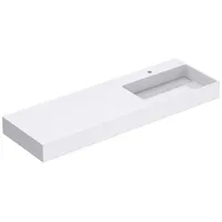 Doporro Waschbecken Waschtisch 150x48x13 cm mit verstecktem Ablauf in