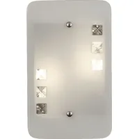 ESTO Wandleuchte Glas 2 flammig Kristalle, Metall, 2x E14