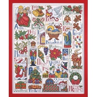 Design Works Crafts Kreuzstich Stickpackung Weihnachts-ABC, Zählmuster