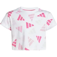 Adidas Seasonal Essentials Logo Celebration Crop- Mädchen T-Shirt weiß