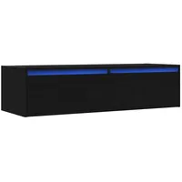 VidaXL TV-Schrank mit LED-Leuchten Schwarz Eichen-Optik 100x35,5x25 cm