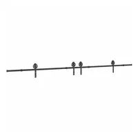 VidaXL Schiebetürbeschlag-Set 400 cm Stahl Schwarz