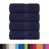 VidaXL Seiftücher 4 Stk. Marineblau 30x30 cm 360 g/m2