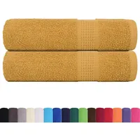 VidaXL Badetücher 2 Stk. Golden 100x150 cm 360 g/m2