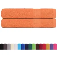 VidaXL Handtücher 2 Stk. Orange 100x200 cm 360 g/m2