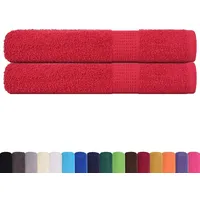 VidaXL Saunatücher 2 Stk. Rot 80x200 cm 360 g/m2
