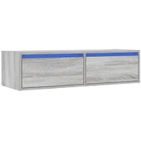 VidaXL TV-Schrank mit LED-Leuchten Grau Sonoma 100x35,5x25 cm