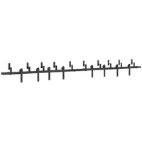 VidaXL Schiebetürbeschlag-Set 366 cm Stahl Schwarz