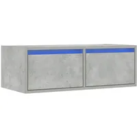 VidaXL TV-Schrank mit LED-Leuchten Betongrau 75x35,5x25 cm