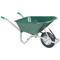 VidaXL Schubkarre Grün 90 L 150 kg Verzinkter Stahl