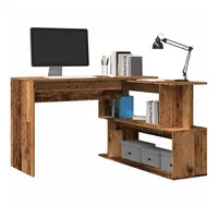 VidaXL Eckschreibtisch Altholz-Optik Braun