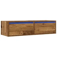 VidaXL TV-Schrank mit LED-Leuchten Altholz-Optik 100x35,5x25 cm
